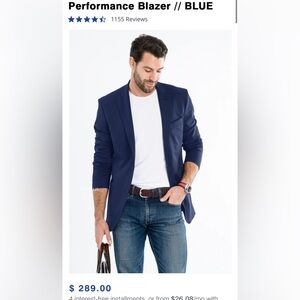 Twillory Performance Blazer in navy